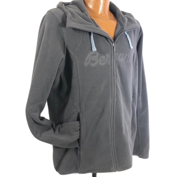 Bergans by Norway ski wear fleece hoodie gray blue MED mens heavyweight skiwear - Picture 1 of 10